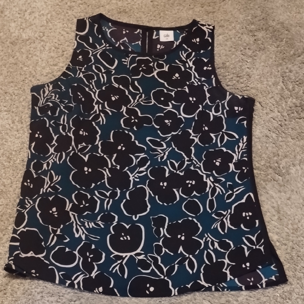 CAbi Sleeveless Floral Top